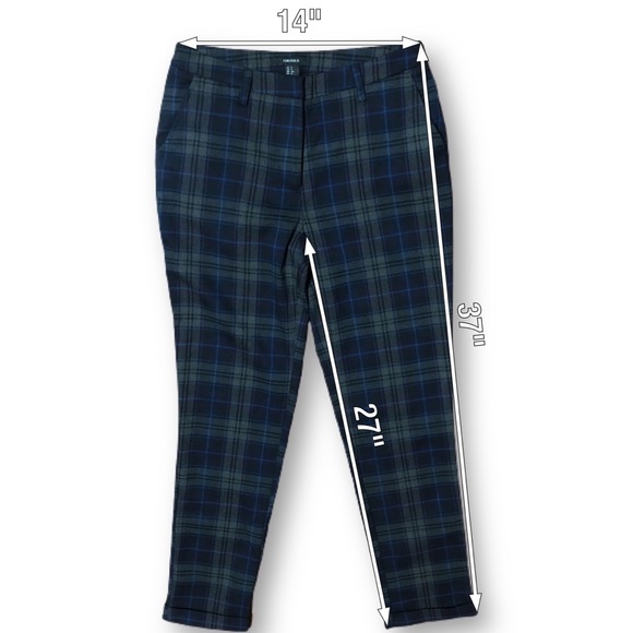 Forever 21 | Women's Plaid Ankle Pants - Picture 5 of 9